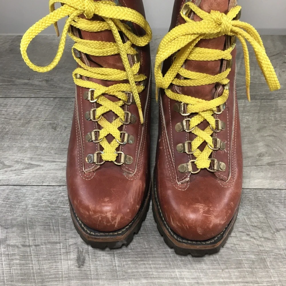 Vintage Chippewa Arctic 50 Mountain Climbing Hiking Sherpa Leather Men's Boots 6